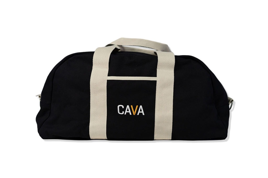 CAVA-DUFFLE Product Shot of a Cava branded Duffle Bag