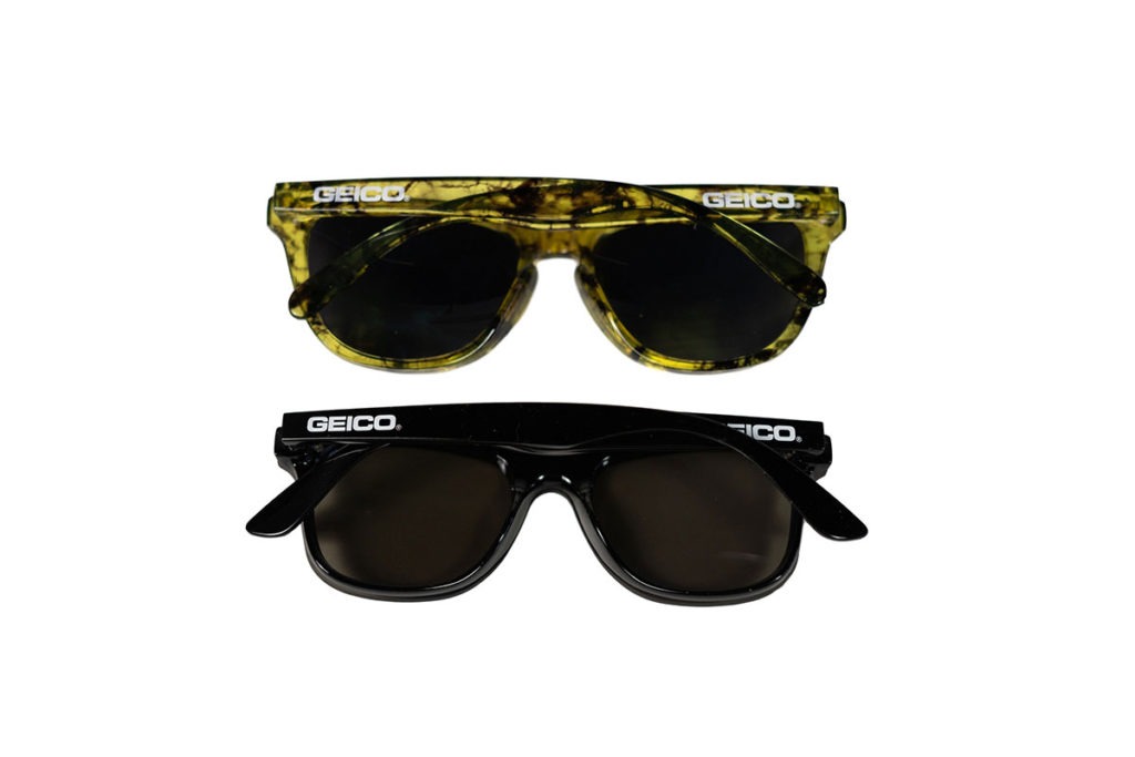 GEICO-SUNGLASSES Product Shot of two pairs of Geico Sunglasses